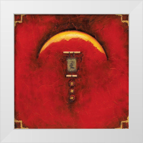 Suite bambou White Modern Wood Framed Art Print by Arthure