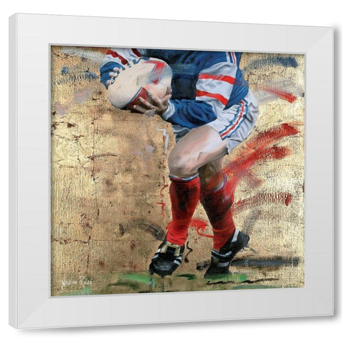 Action legs (detail) White Modern Wood Framed Art Print by Ruse, Nadine