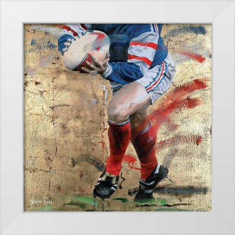 Action legs (detail) White Modern Wood Framed Art Print by Ruse, Nadine