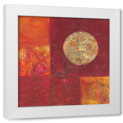 La lune rouge White Modern Wood Framed Art Print by Garrido, Jerome