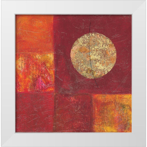 La lune rouge White Modern Wood Framed Art Print by Garrido, Jerome