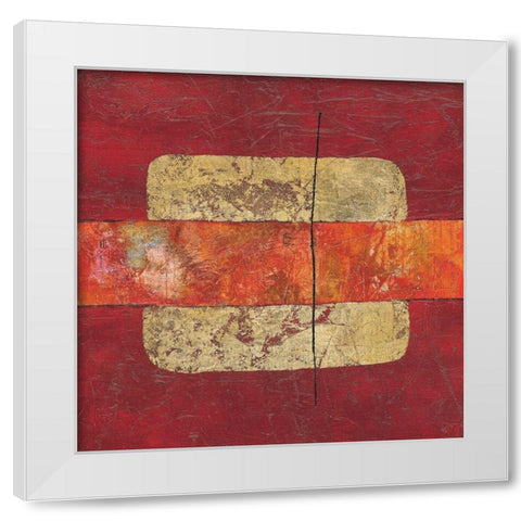 Le totem du temple rouge White Modern Wood Framed Art Print by Garrido, Jerome