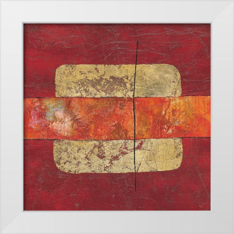 Le totem du temple rouge White Modern Wood Framed Art Print by Garrido, Jerome