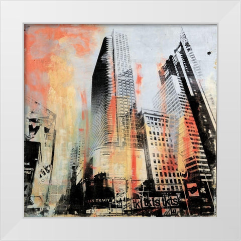 Allen Tracy New York White Modern Wood Framed Art Print by JMG