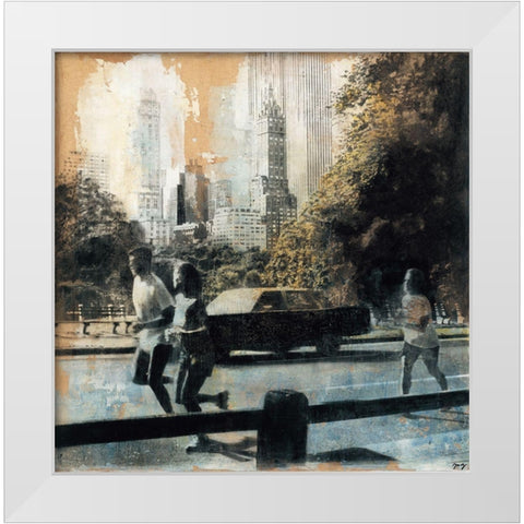 New York Central Park White Modern Wood Framed Art Print by JMG