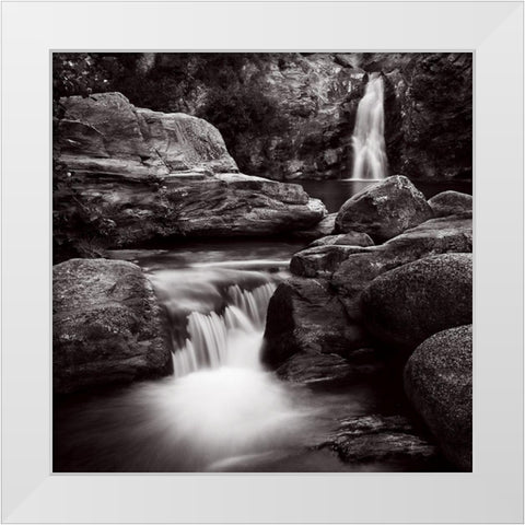 Poggiodinaz White Modern Wood Framed Art Print by Poli, Jean-Philippe