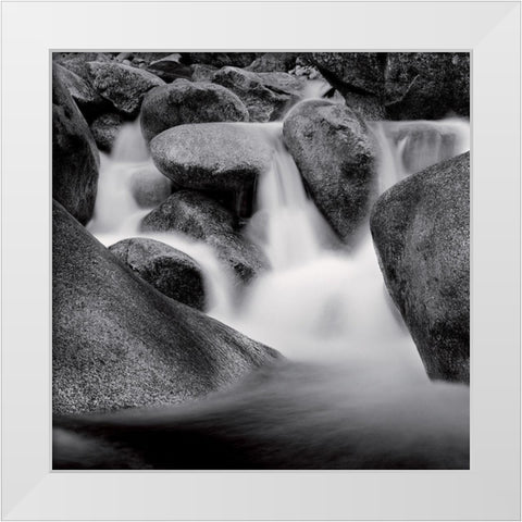 Restonica White Modern Wood Framed Art Print by Poli, Jean-Philippe