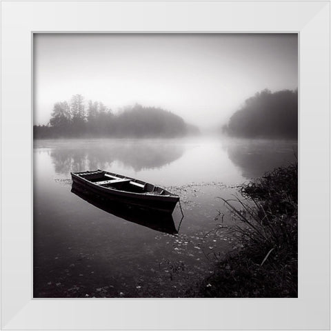 Saint Hilaire White Modern Wood Framed Art Print by Poli, Jean-Philippe