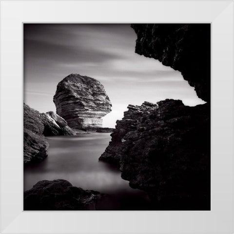 Bonifacio White Modern Wood Framed Art Print by Laurenceau, Gerard
