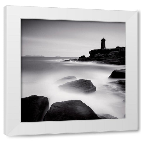 Ploumanach White Modern Wood Framed Art Print by Laurenceau, Gerard