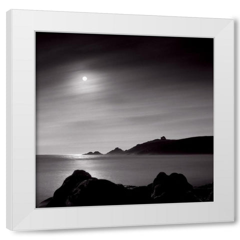 Quiberon White Modern Wood Framed Art Print by Laurenceau, Gerard