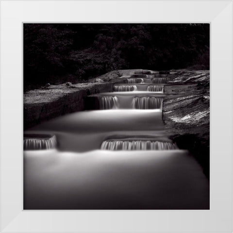 Marcher sur leau White Modern Wood Framed Art Print by Etchepare, Alain