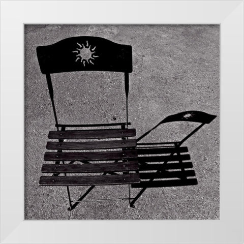 Bain de soleil White Modern Wood Framed Art Print by de Lattre, Pascal