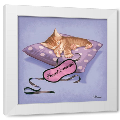 Sweet dreams White Modern Wood Framed Art Print by Cazenave, Maryline