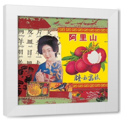 Reflet de Chine V White Modern Wood Framed Art Print by Sigrid, M.