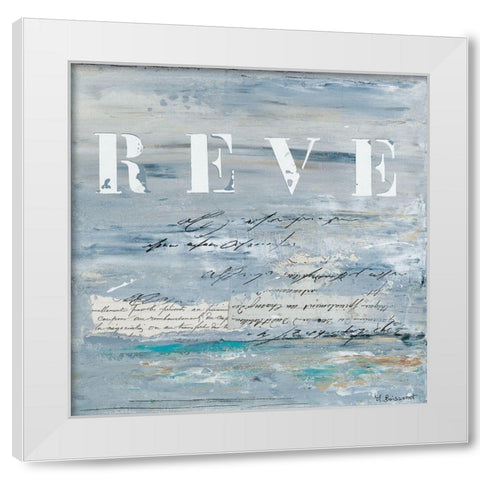 Reve White Modern Wood Framed Art Print by Boissonot, Michelle