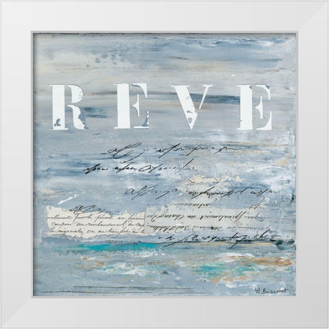 Reve White Modern Wood Framed Art Print by Boissonot, Michelle