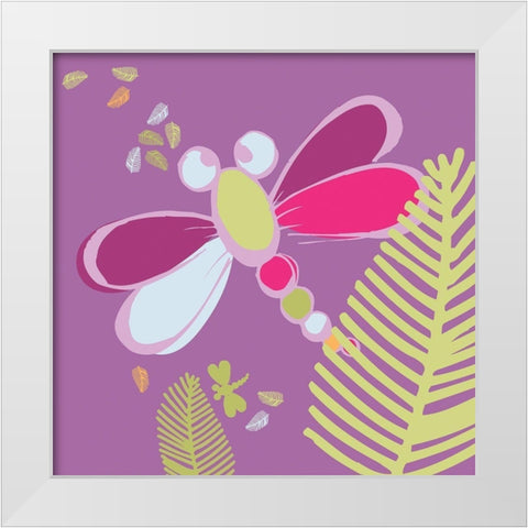 Butterfly White Modern Wood Framed Art Print by Gilibert, Soizic