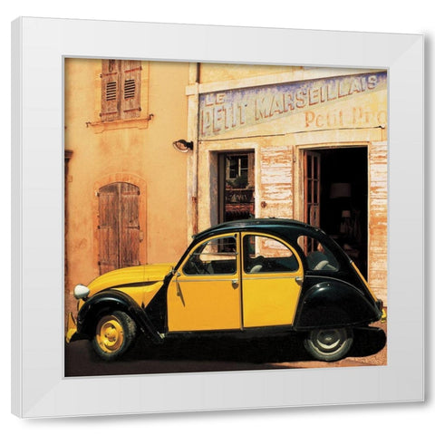 La 2 CV du Petit Marseillais White Modern Wood Framed Art Print by Lautier, Julien