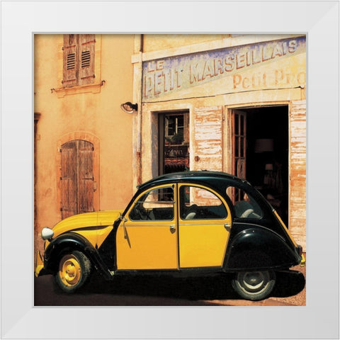 La 2 CV du Petit Marseillais White Modern Wood Framed Art Print by Lautier, Julien