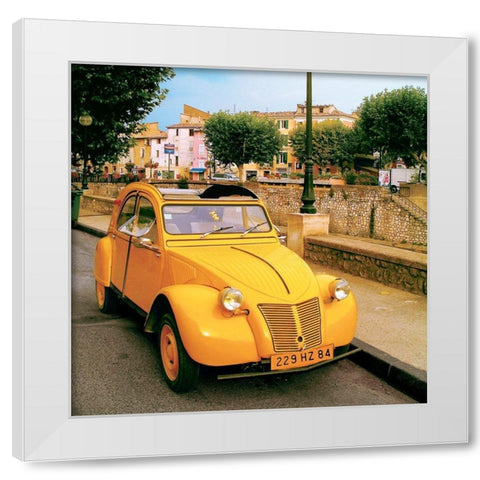 La 2 CV de Cavalon White Modern Wood Framed Art Print by Lautier, Julien