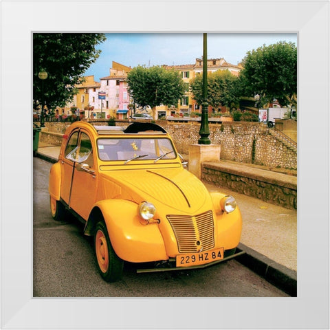 La 2 CV de Cavalon White Modern Wood Framed Art Print by Lautier, Julien