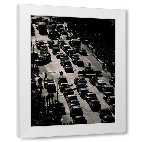 5eme Avenue, Manhattan (detail) White Modern Wood Framed Art Print by Setboun, Michel