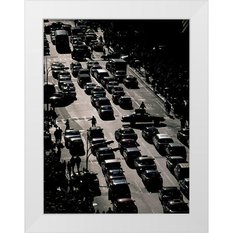 5eme Avenue, Manhattan (detail) White Modern Wood Framed Art Print by Setboun, Michel