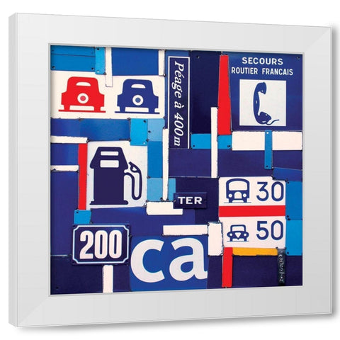 Secours routier francais White Modern Wood Framed Art Print by Costa, Fernando