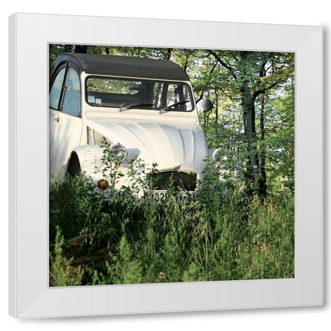 Au bois White Modern Wood Framed Art Print by Lautier, Julien