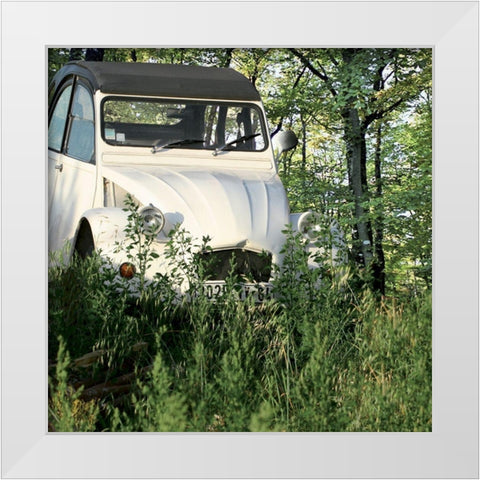 Au bois White Modern Wood Framed Art Print by Lautier, Julien