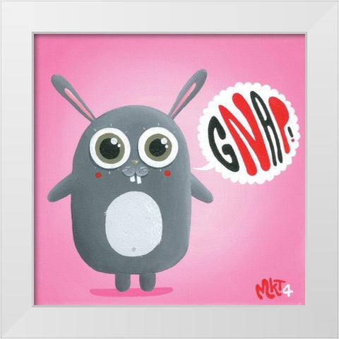 Gnap White Modern Wood Framed Art Print by MKT4