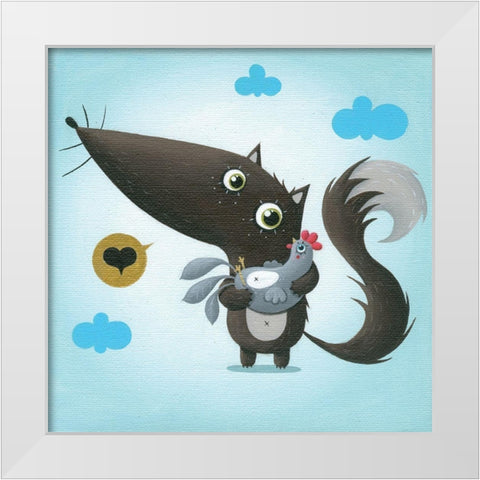 LoupEtPoule White Modern Wood Framed Art Print by MKT4