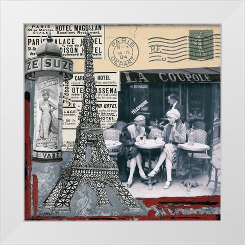 La Coupole White Modern Wood Framed Art Print by Sigrid, M.