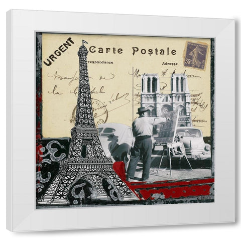 Urgent - Carte postale White Modern Wood Framed Art Print by Sigrid, M.