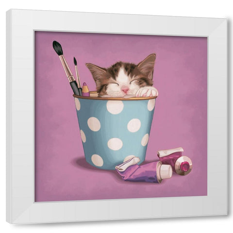 Art in Progress White Modern Wood Framed Art Print by Cazenave, Maryline