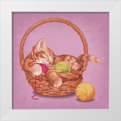 100% wool White Modern Wood Framed Art Print by Cazenave, Maryline