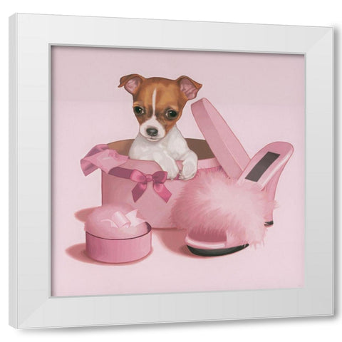 La vie en rose White Modern Wood Framed Art Print by Cazenave, Maryline