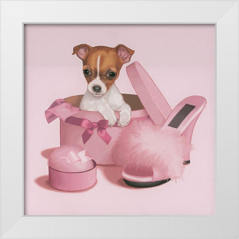 La vie en rose White Modern Wood Framed Art Print by Cazenave, Maryline