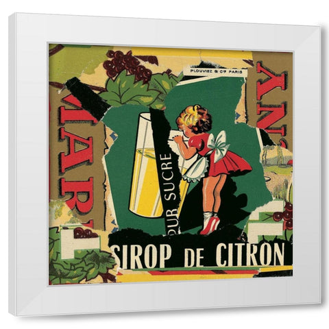 Sirop de citron White Modern Wood Framed Art Print by Sigrid, M.