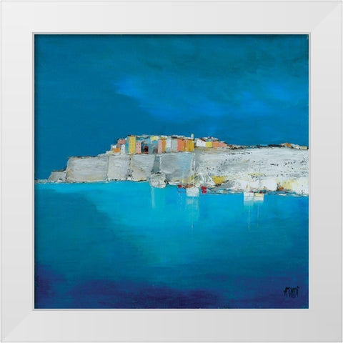 Bonifacio White Modern Wood Framed Art Print by Grossi, Anne-Marie
