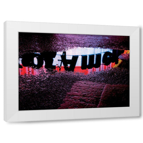 NY Reflets III White Modern Wood Framed Art Print by Setboun, Michel