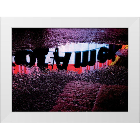 NY Reflets III White Modern Wood Framed Art Print by Setboun, Michel