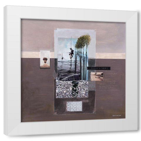 Le pe^cheur dames White Modern Wood Framed Art Print by Balthazar