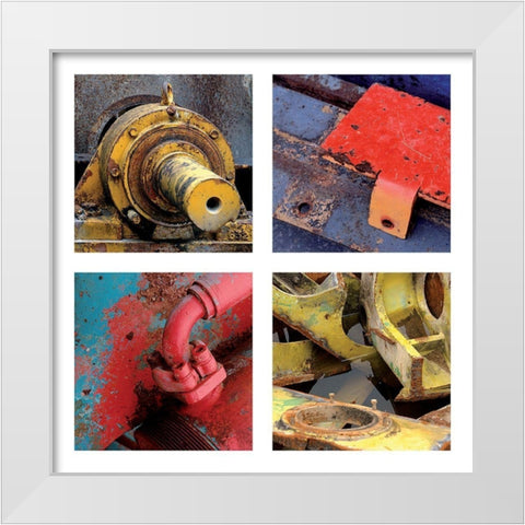 Composition 2 White Modern Wood Framed Art Print by Duclos, Frederic