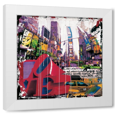 Love  White Modern Wood Framed Art Print by Gachaga, Vincent