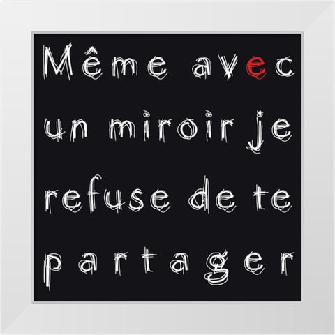 Avec un miroir White Modern Wood Framed Art Print by Cilpa, Audrey and Fabrice