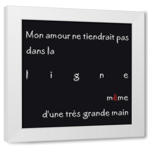 Dans la ligne White Modern Wood Framed Art Print by Cilpa, Audrey and Fabrice