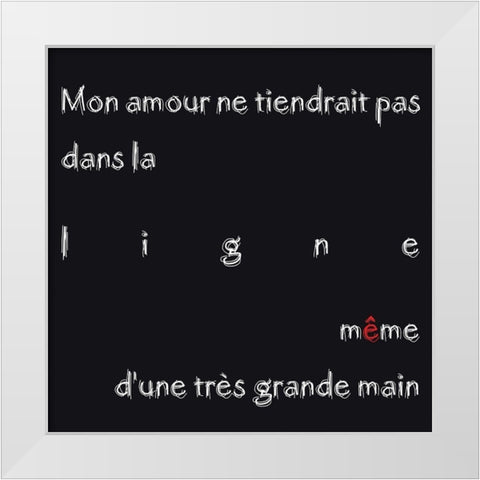 Dans la ligne White Modern Wood Framed Art Print by Cilpa, Audrey and Fabrice