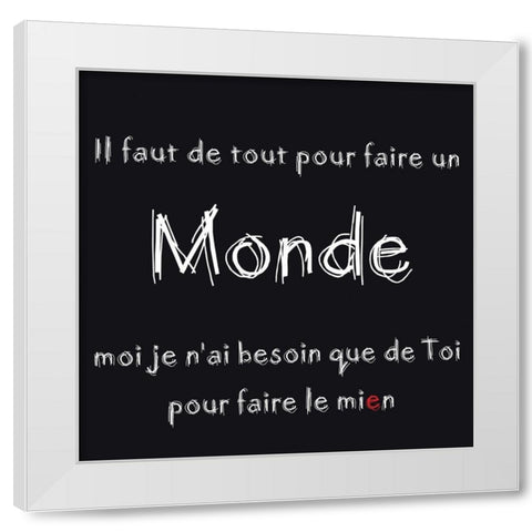 Faire le mien White Modern Wood Framed Art Print by Cilpa, Audrey and Fabrice